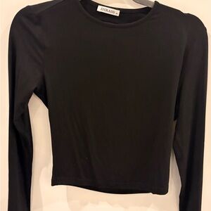 Women's Black Long Sleeve Top